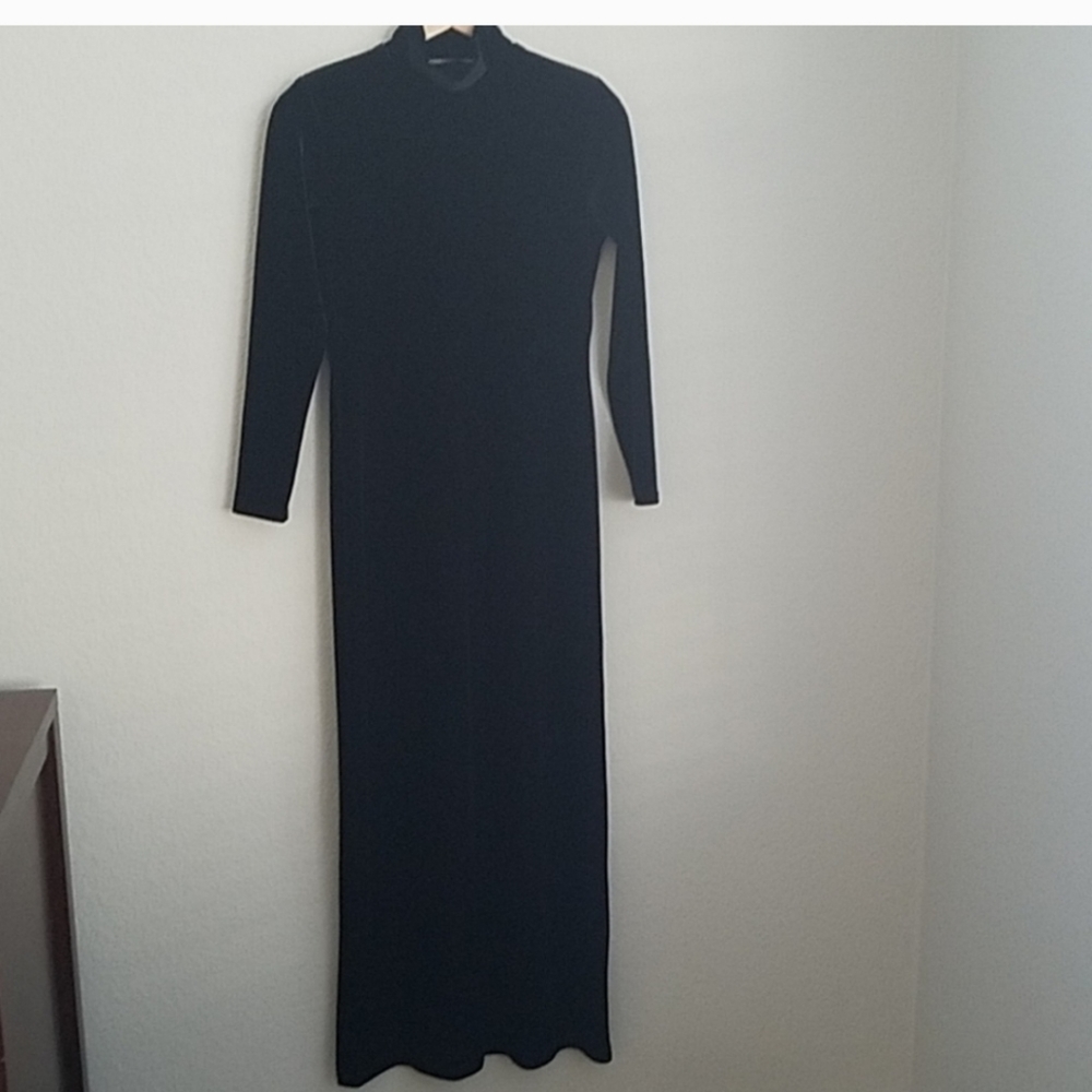 Double D Ranch | black velvet maxi dress xs